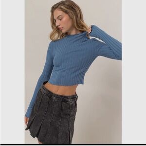 Double Zero mock neck long sleeve top